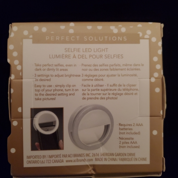 📣5 for $20!📣 Perfect Solutions Selfie LED Light NWT - Picture 2 of 7